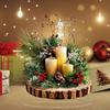 1pcs Christmas Reindeer Sleigh Santa Figurine 2D Acrylic Christmas Santa Claus On Sleigh Decoration Holiday Party Supplies