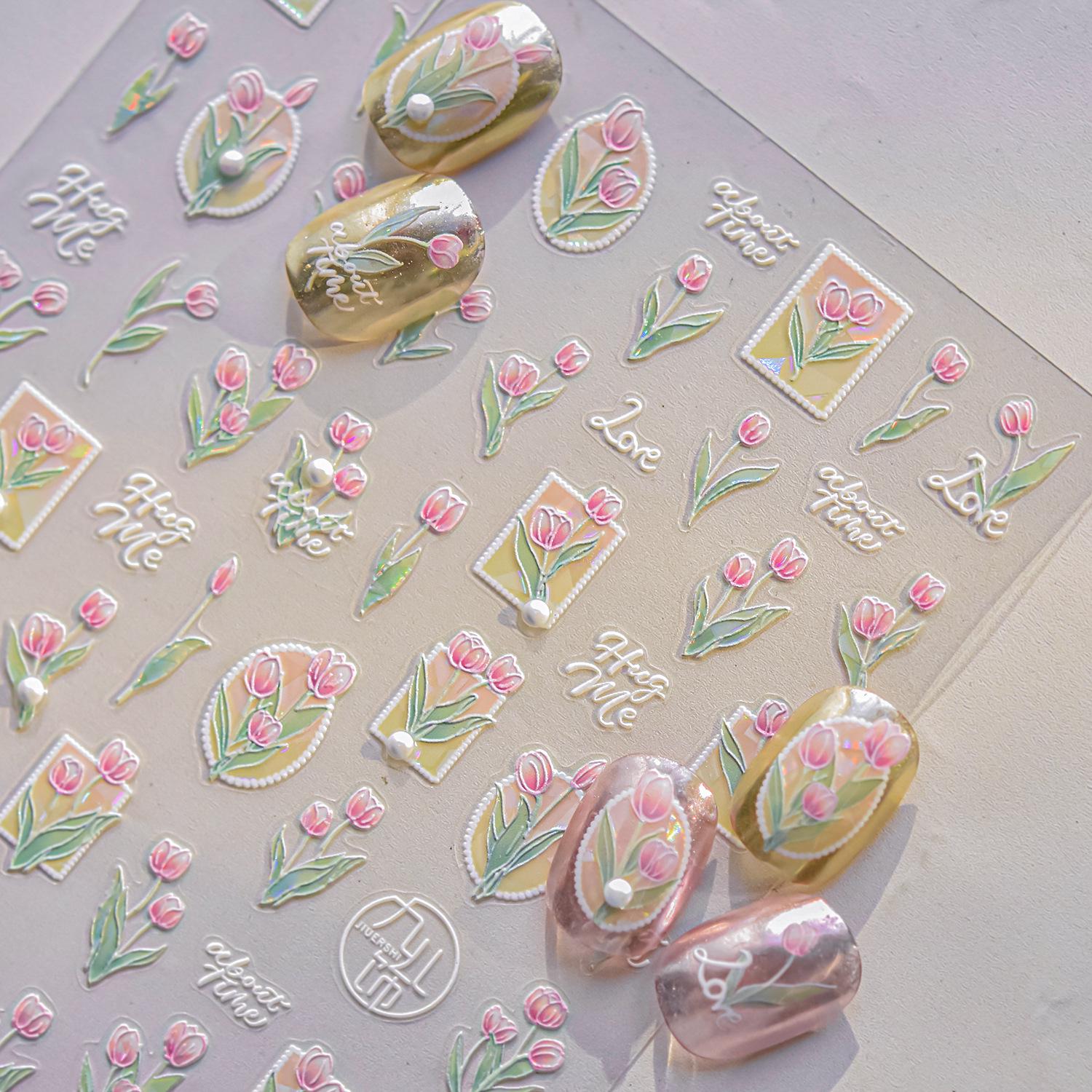 

Tomoni Crystal Diamond, Tulip, and Children s Nail Stickers Set