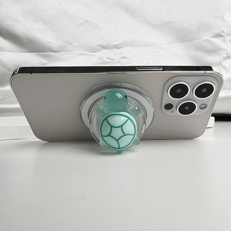 1PC Glow-in-the-Dark Turtle Phone Holder Mini Resin Turtle For Magsafe IPhone Mac Samsung Safe Ring Finger Expanding Stand