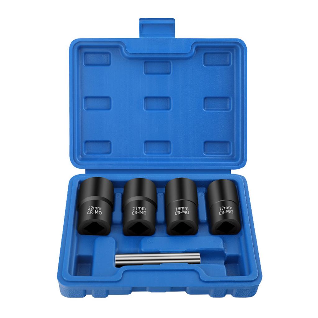 5Pcs Stripped Nut Remover Nut Extractor Socket Set 1 2   Extraction Socket Kit for Easy Out Rusted Rounded Damaged Nuts