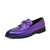 Men Dress Shoes Tassel Leather Shoes Designer Brogue Men Shoes Party Wedding Men Loafers Patent Business Shoes for Men