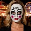 Klare Sicht Halloween Gesichtsmaske Gruselig für Erwachsene, Horror Realistisch Cosplay Party Sichtfeld Zubehör, Unheimlich Vollmaske Kostüm,