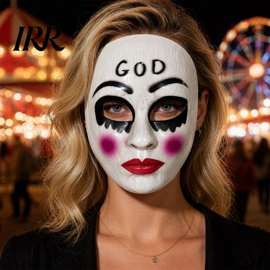 Klare Sicht Halloween Gesichtsmaske Gruselig für Erwachsene, Horror Realistisch Cosplay Party Sichtfeld Zubehör, Unheimlich Vollmaske Kostüm,