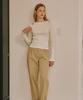 RONRON Side Ribbon Bow Long Sleeve Ivory