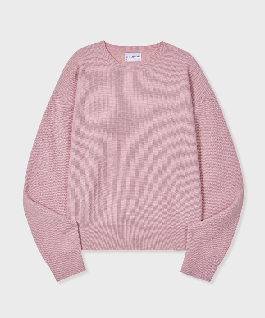 GLW Essential Round Neck Crop Knit Pink