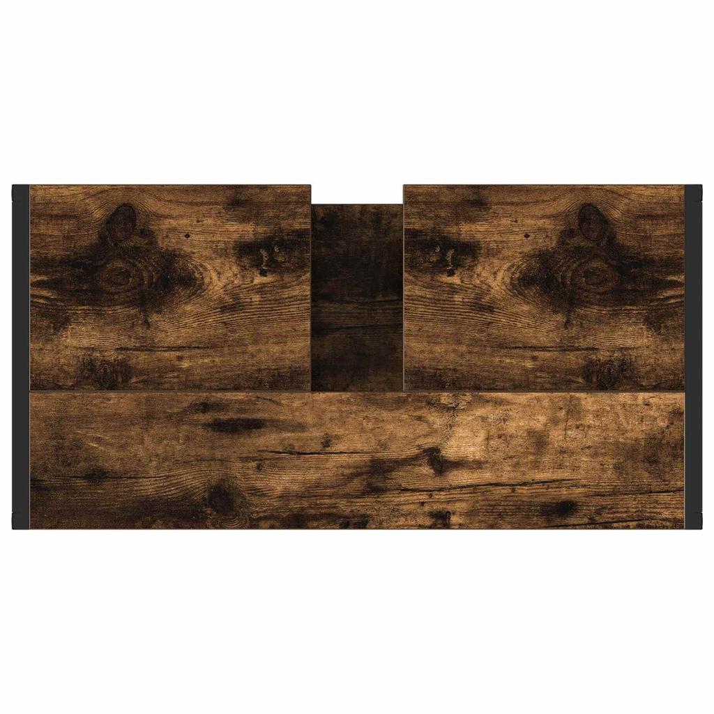 Bathroom Cabinet Smoked Oak 60 X 30 X 60 Cm Particleboard