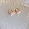 Real Gold Electroplated Silver Needle Oval Drip Earrings, a Niche Two-wear Stud Earrings, Light Luxury and High-end Earrings for Women