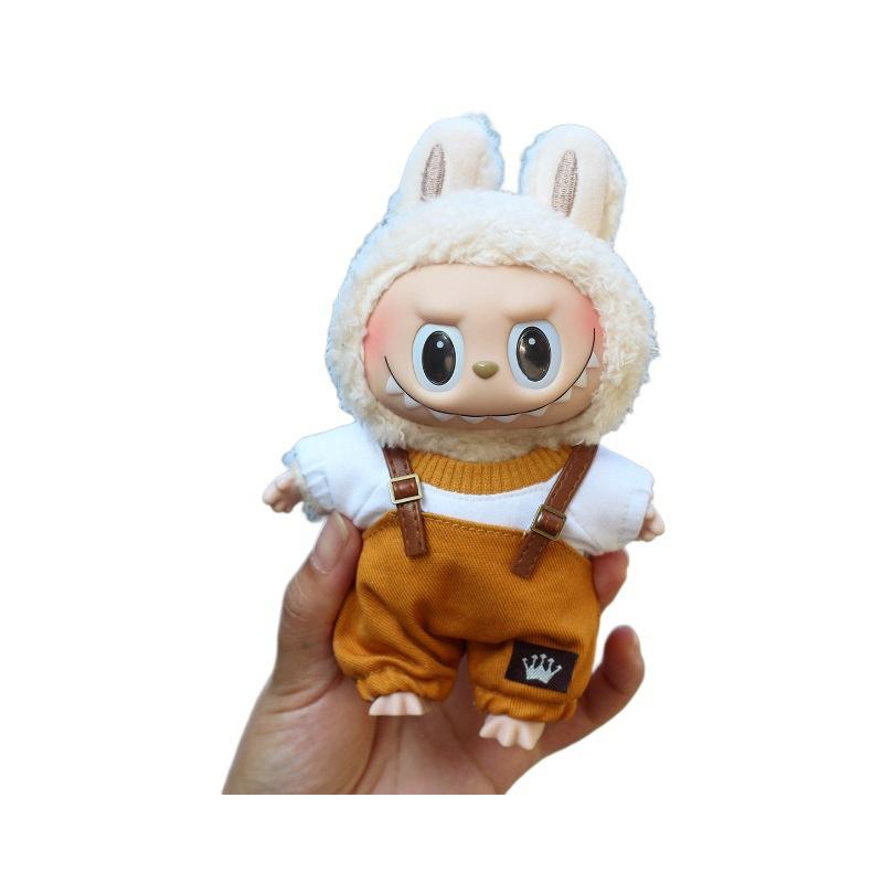 Labubu Baby Clothes Fashionable Adjustable Overalls Set Cute Mini Doll Clothes