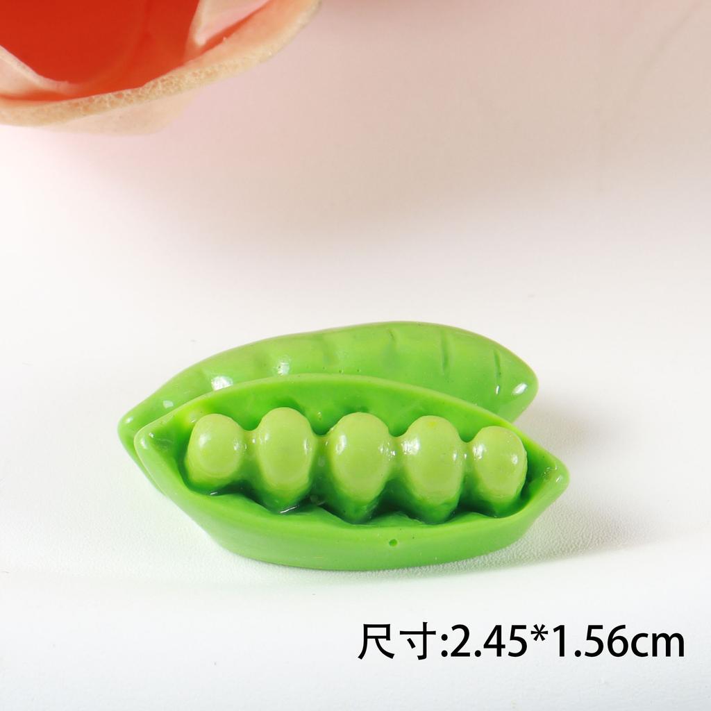 5pcs Simulated Fruit Resin Ornaments Mini Food Vegetables Fingertip Mini Handicraft DIY Hair Clips Phone Case Resin Accessories