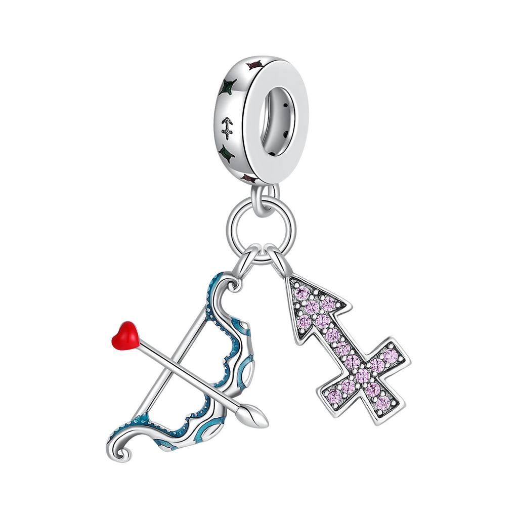 New Copper Charm Cartoon Series Of Twelve Zodiac Signs Diy Fine Bead Fit Original Pendant Charms Bracelet For Women