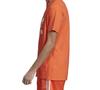adidas Originals Trefoil T Shirts Men's Orange Yellow Crew Neck Moderate Straight Fit DZ4572