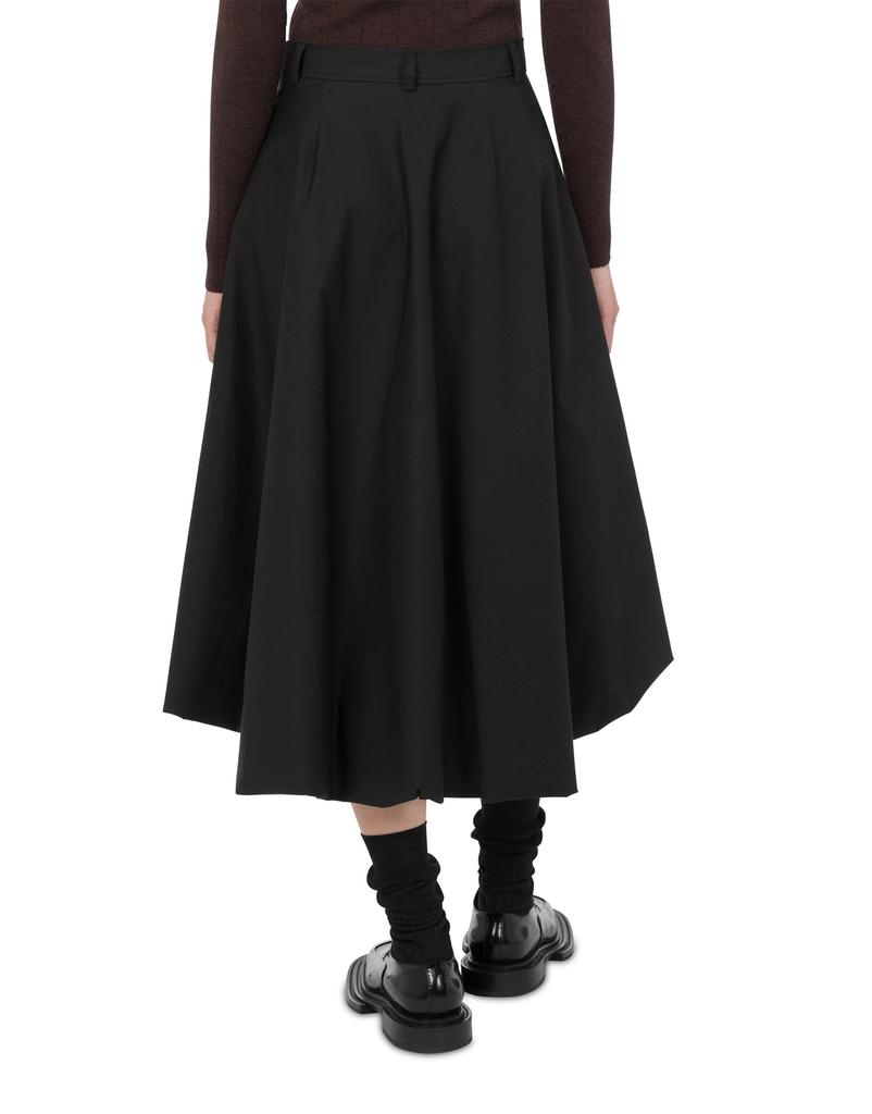 Moschino Asymmetrical Pumpkin Flare Cotton Midi Skirt