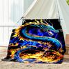 1pc dragon blanket, all season lightweight home office outdoor nap multifunctional blanket