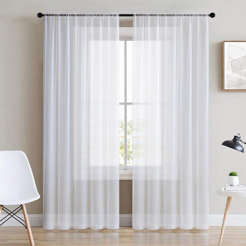 Modern Minimalist Specialty Solid Color Breathable Translucent Thin Window Screen White Window Screen