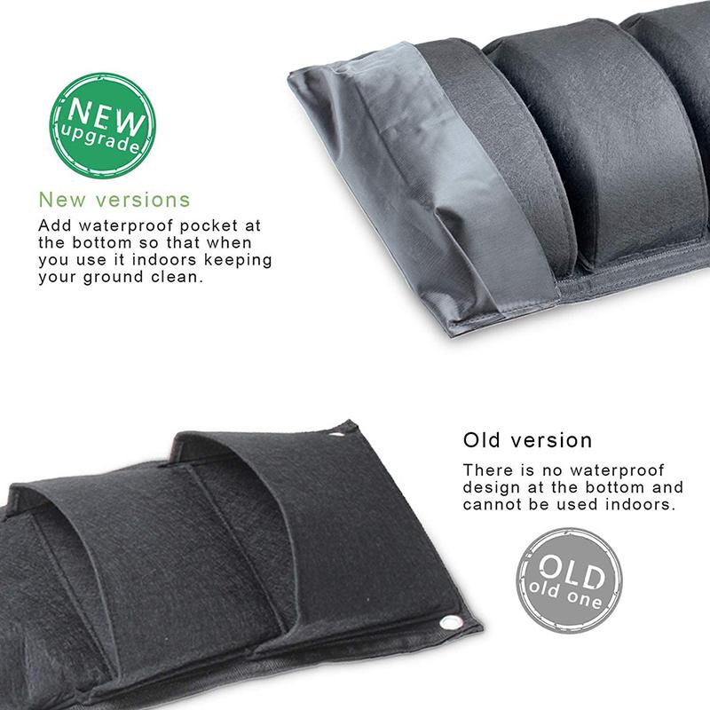 Vertical Hanging Garden Planter Flower Pot Pouch Layout Waterproof Wall Mount Hanging Flowerpot Bag Indoor Outdoor