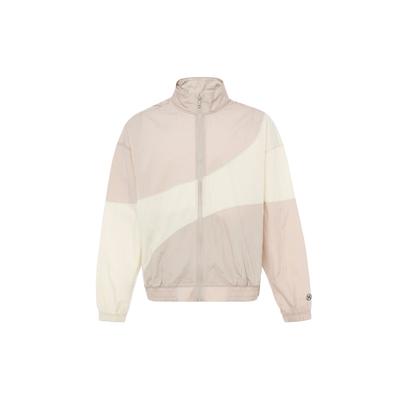 Color Block Design Casual Loose Retro Sports Stand Collar Jacket Men Jacket Light-Khaki 1382874-203