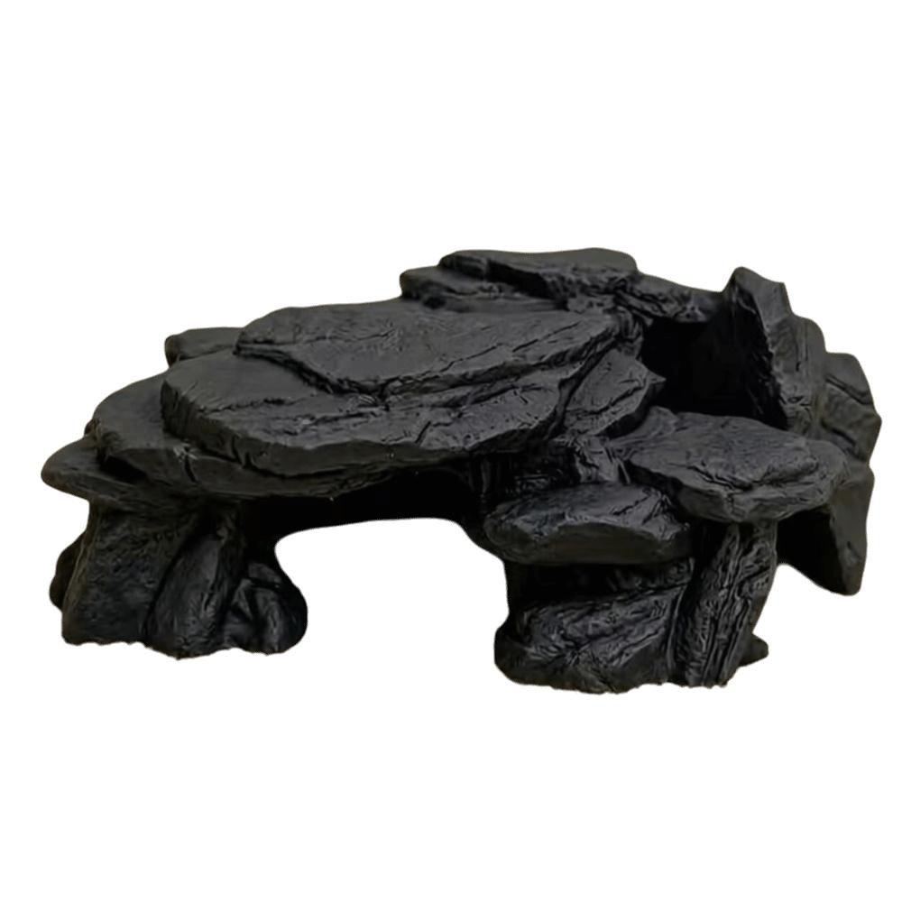 Realistic Texture Aquarium Fish Shelter Simulated Rock Reptile Resting Place Aquariums