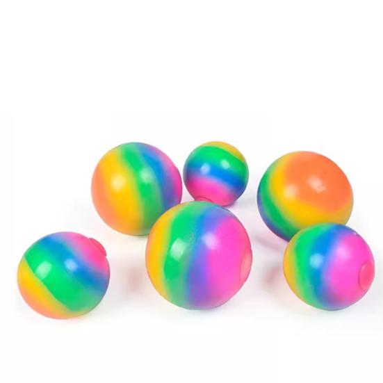 Stress Relief Flour Ball Toy Rainbow Color Changing Stress Ball Fidget Toy Home Office Desk Toy Decompression Gadget