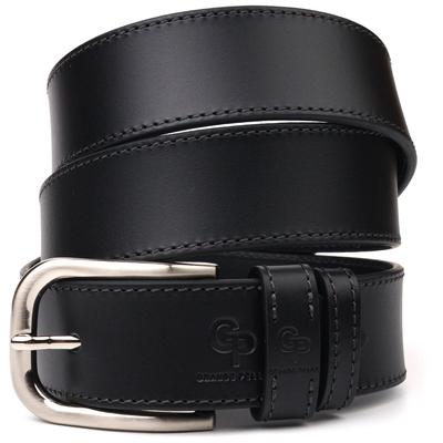 Quality Men's Leather Belt GRANDE PELLE Leather Belt 21463 Black