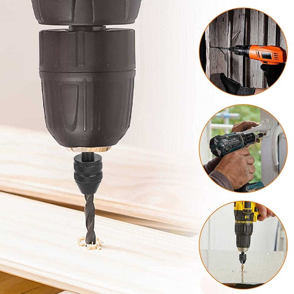 Drill Chuck Bit Clamping Range Drill Keyless Adapter