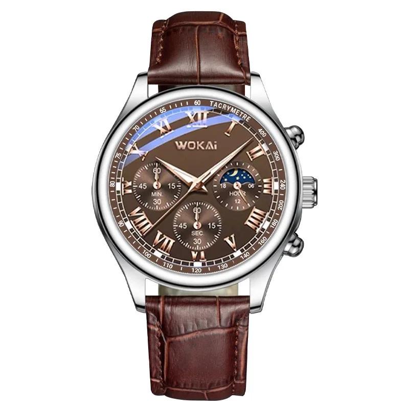 Luxury Watch for Man Fashion Date Week Stainless Steel Men Watch Casual Quartz Men's Watches Male Clock Gift