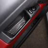 Red Carbon Fiber Interior Door Armrest Panel Trim Cover For Abarth 595 11-22