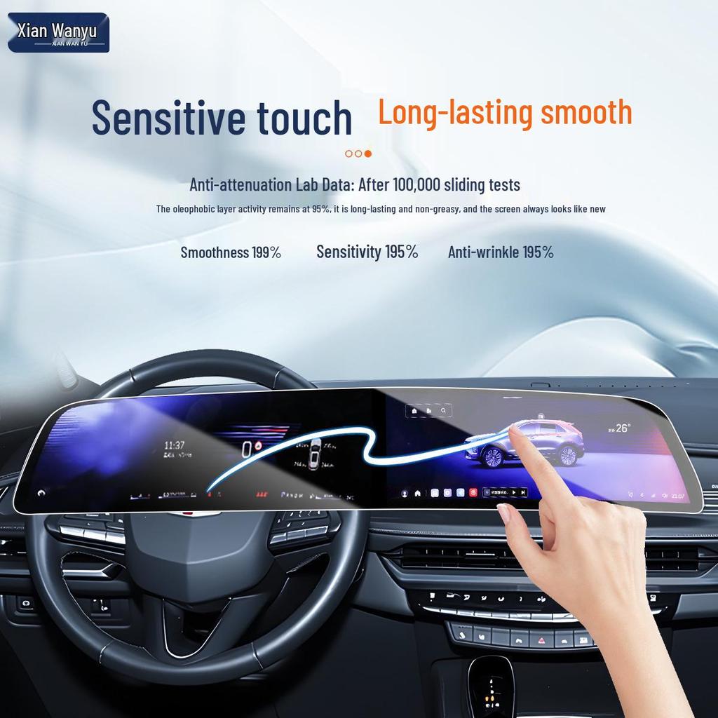 Cadillac XT4 Central Screen Tempered Film & Nav Sticker for Interior Decor
