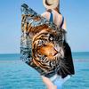 White Tiger Family Beach Towel, Super Soft Microfiber, Gift for Her/Him, Birthday, for Pool, Beach, Travel, Home Decor Fan gifts