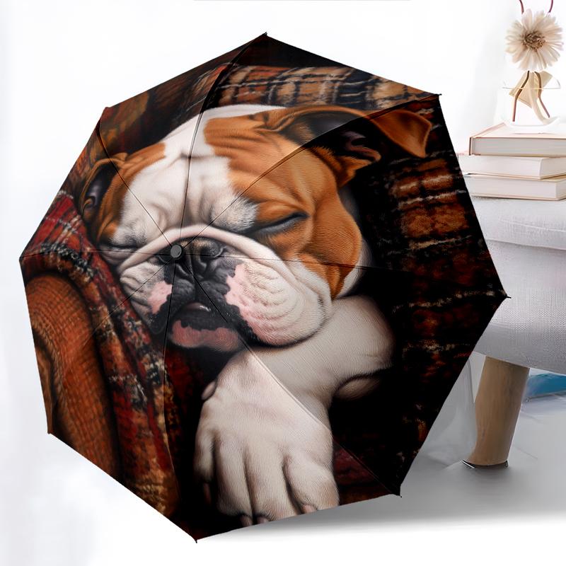 

1PC cute dog pet puppy Umbrella Portable Folding Umbrella Iron Frame Hole Bone Structure Outdoor Home Umbrella A1 разноцветный