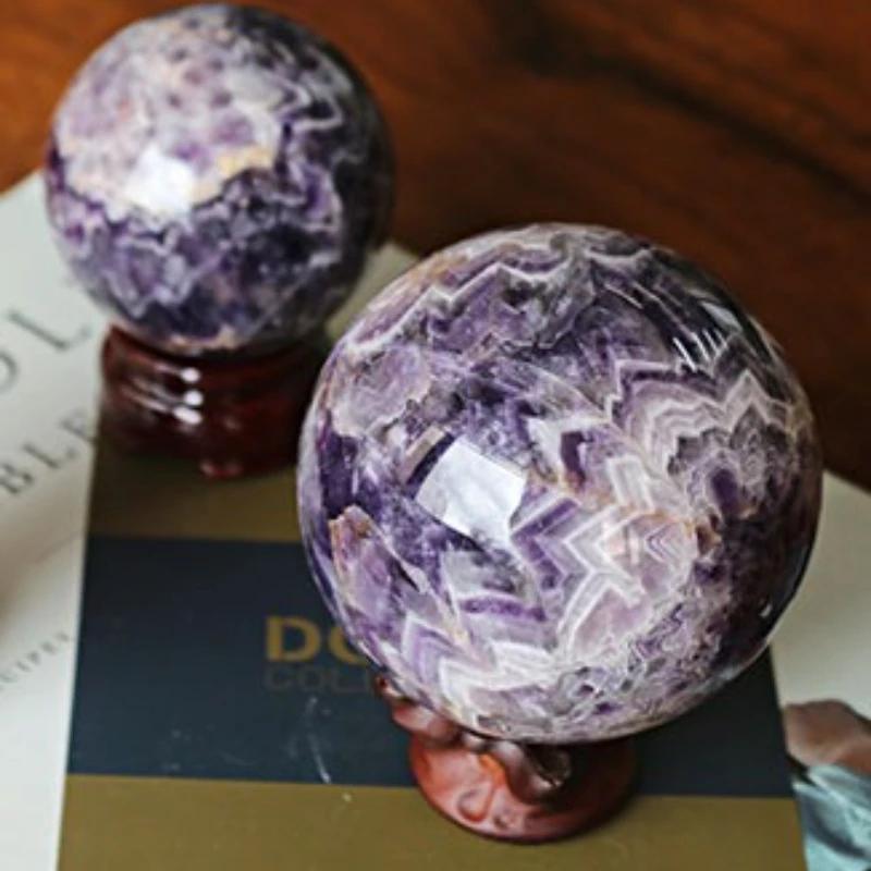 1PC natural dream amethyst ball quartz crystal sphere decorative Reiki healing 55-80mm healing crystals 118