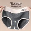 Plus Size Ladies Spring and Autumn Simple Embroidery Cotton High Waisted Briefs