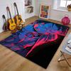 Fiery Anime Character in Pink and Blue Patterned carpet, suitable as a non slip play mat for the living room and bedroom sofa