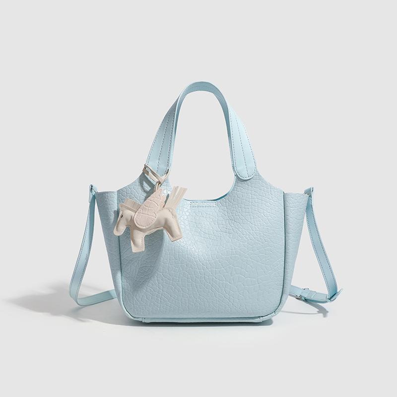 

Sweet Dream Masai Tote Bag Niche Design Light Blue Textured Commuter Handbag One Shoulder Crossbody Bag Women