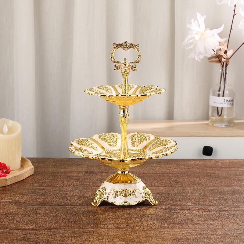 

Three Layer Fruit Plate Cake Stand Handheld Fruit Platter Dried Fruit Platter Snack Plate Pastry Plates Storage Tray Fruits Bowl