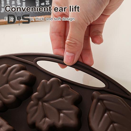 Silikonowa Forma do Pieczenia Chleba na Patyku Kukurydzianym Nieprzywierająca Forma do Deseru w Kształcie Orzecha i Liścia Odporna na Wysokie Temperatury Bez BPA Forma do Ciasta na Czekoladki