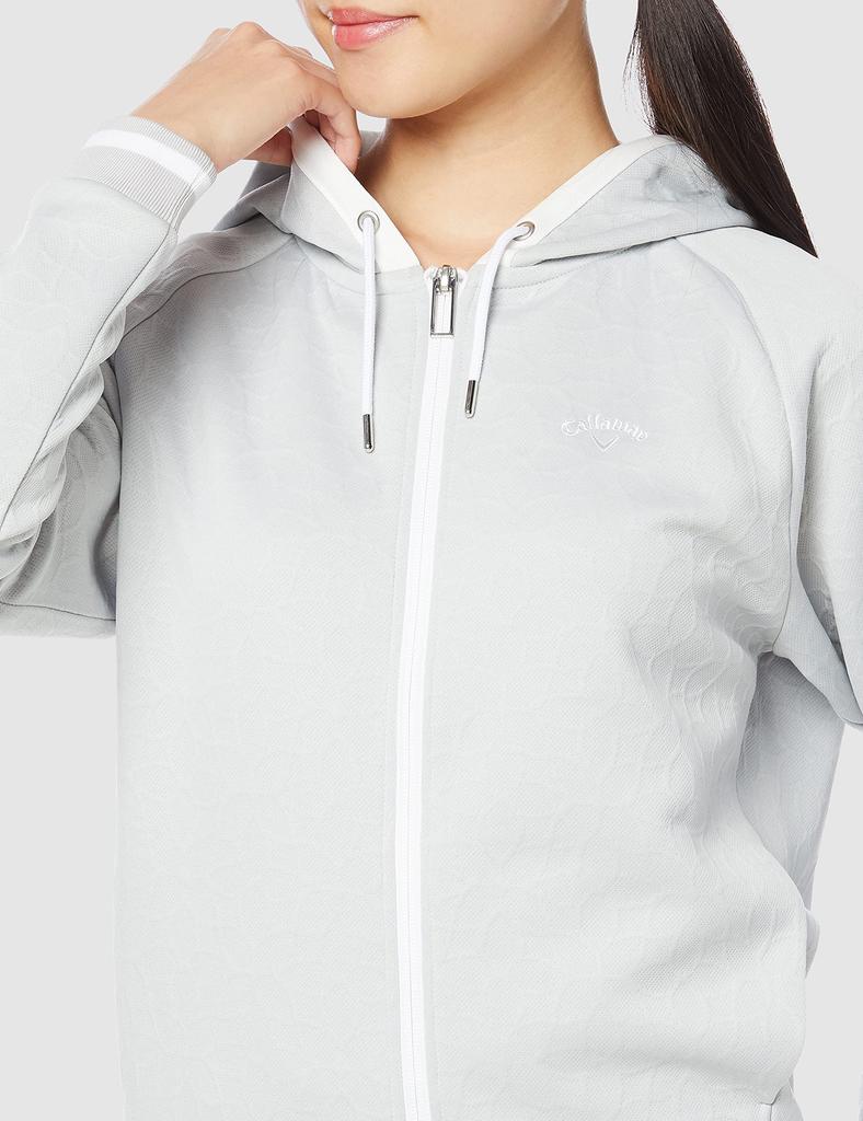 Callaway Hoodie Golf C21217201 S Women's Full-Zip (Quilted Jacquard) / / 1020_Gray