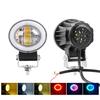 Motorcycle RGB with Horn Fog Work Lamp Headlight Driving Running Super Brighter 12V 80V for 4x4 High/Low Spot Accessories
