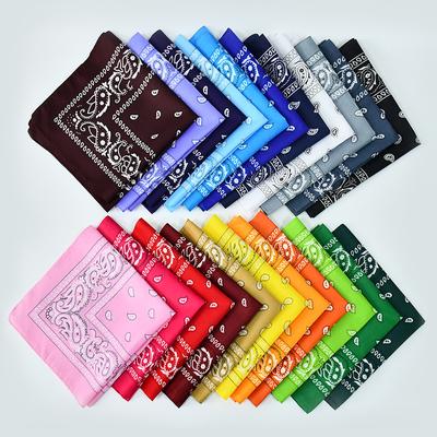 Outdoor Cycling 53Cm Cotton Square Scarf Women Men Paisley Print Hiphop Bandanas Scarves Headband Handkerchief Hair Mask