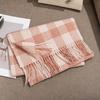 Plaid Scarf for Women 100% Wool Shawl All-Match Tassel Warm Comfortable Luxury Clothes New Fashion Autumn Winter Scarves