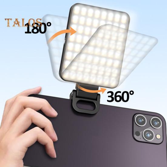 LED Fill Light with Phone Clip Cold Shoe Super Bright 3 Light Modes Flicker Free Portable Rechargeable Magnetic Phone Selfie Light Accessory