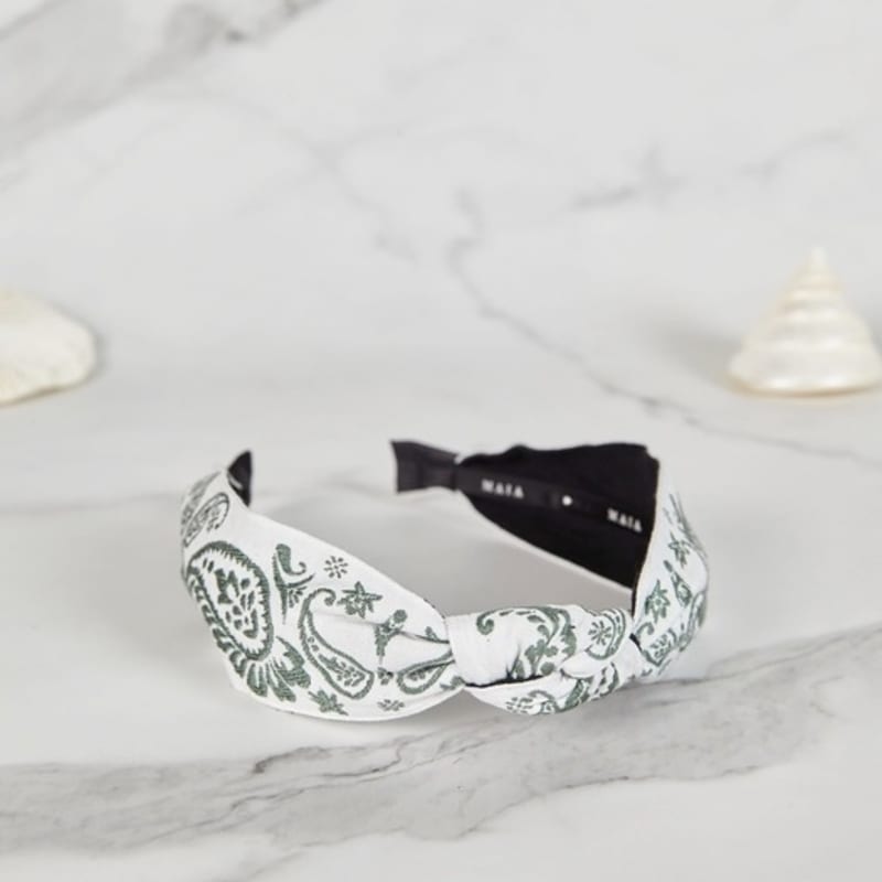 MAIA Paisley Hairband - Knot Khaki