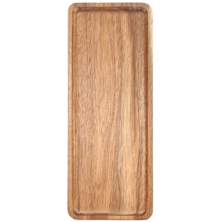 Multipurpose Wood Display Tray Oval / Square Shape Portable Table Storage Plate Adds Warmth To Home Settings