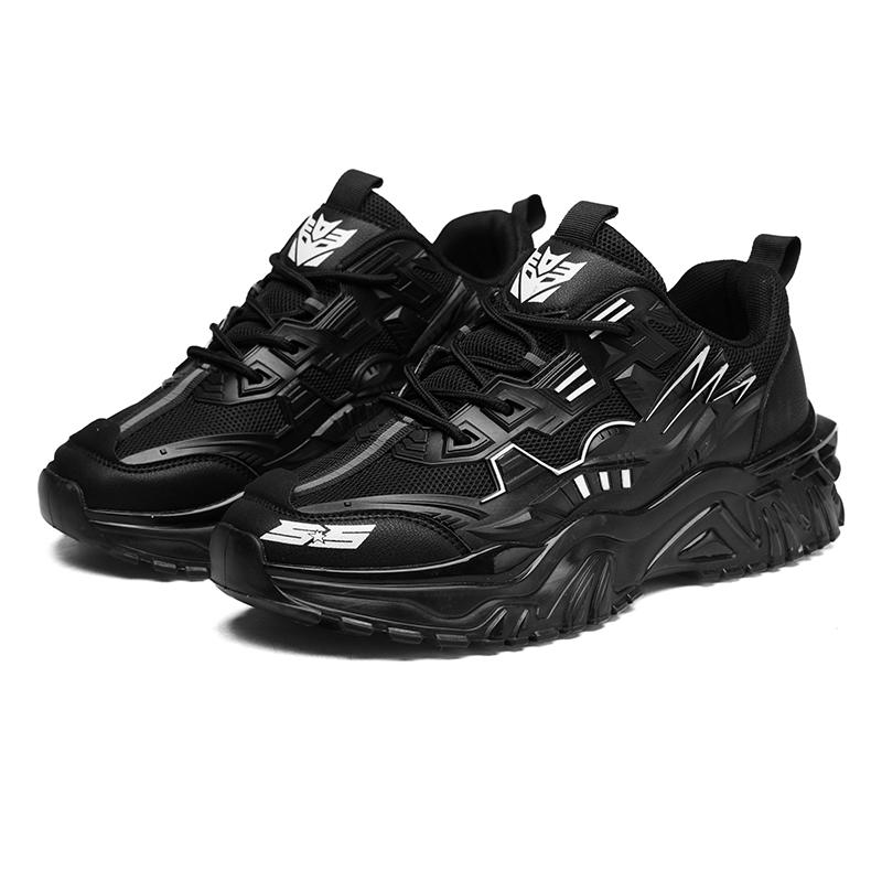 Men'S Sports Shoes Thick Soled Shoes Breathable And Comfortable Leisure Shoes Fashionable Sports Running Shoes High Top Mesh