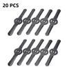 20PCS Plastic Cutter Blades Lawn Mower Blades For Garden Electric Cordless Grass Trimmer Tool Replacement Parts