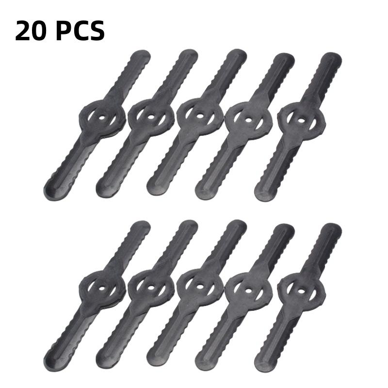 

20PCS Plastic Cutter Blades Lawn Mower Blades For Garden Electric Cordless Grass Trimmer Tool Replacement Parts