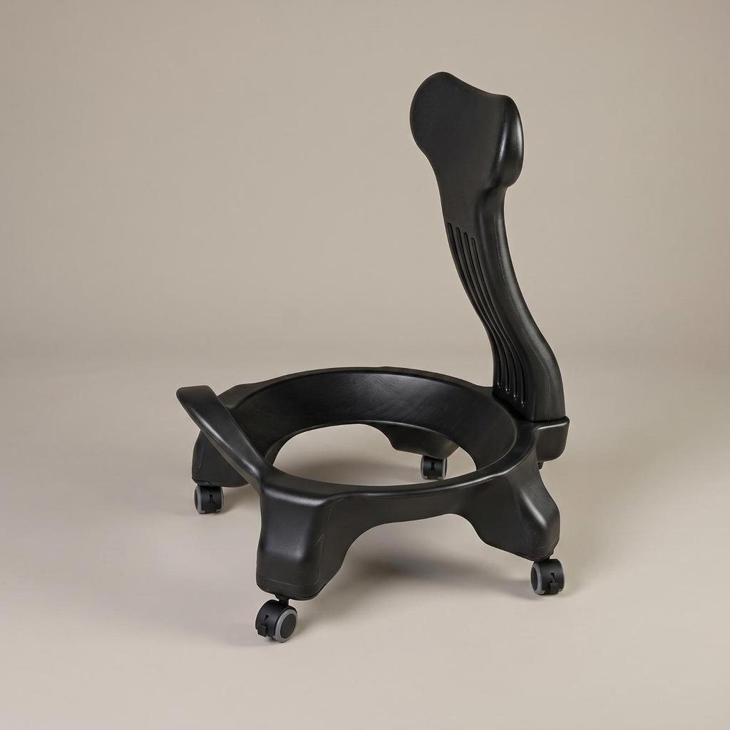 Exercise Ball Chair Frame Mobile Balance Base Wheeled