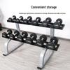 WEZHO 6-Pair Double-Layer Dumbbell Storage Rack