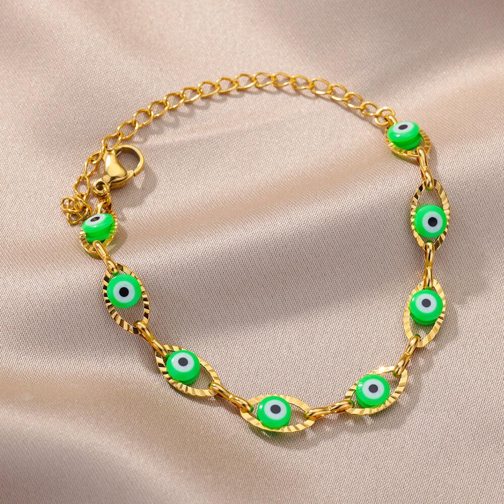 26 Style Elegant Bowknot Stainless Steel Bracelet for Women Gold Color Evil Eye Adjustable Charm Bracelets Fashion Zircon Gifts