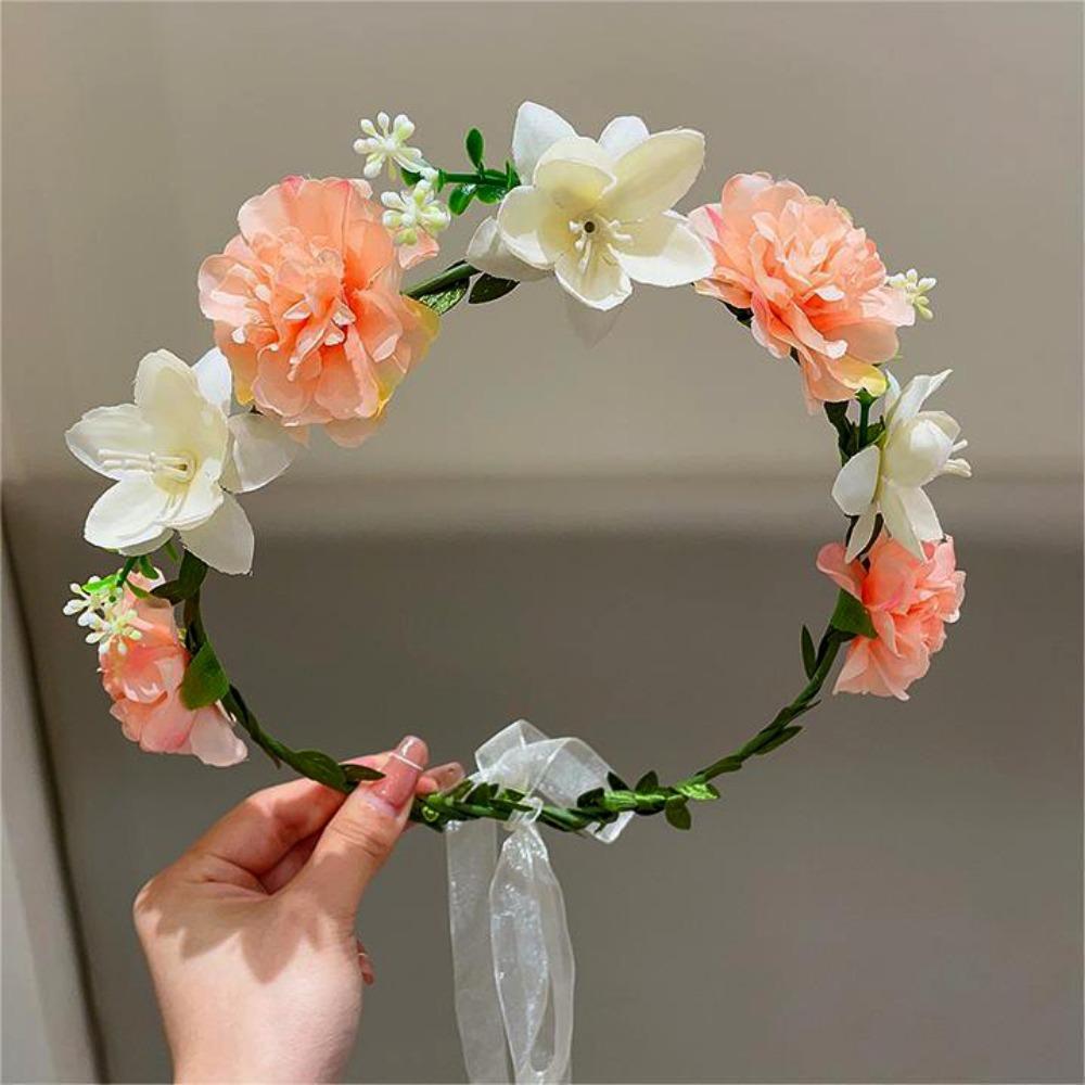 Multistyles Women Wedding Floral Headband Fashion Party Bride Garland  Wedding Baby Shower Decor