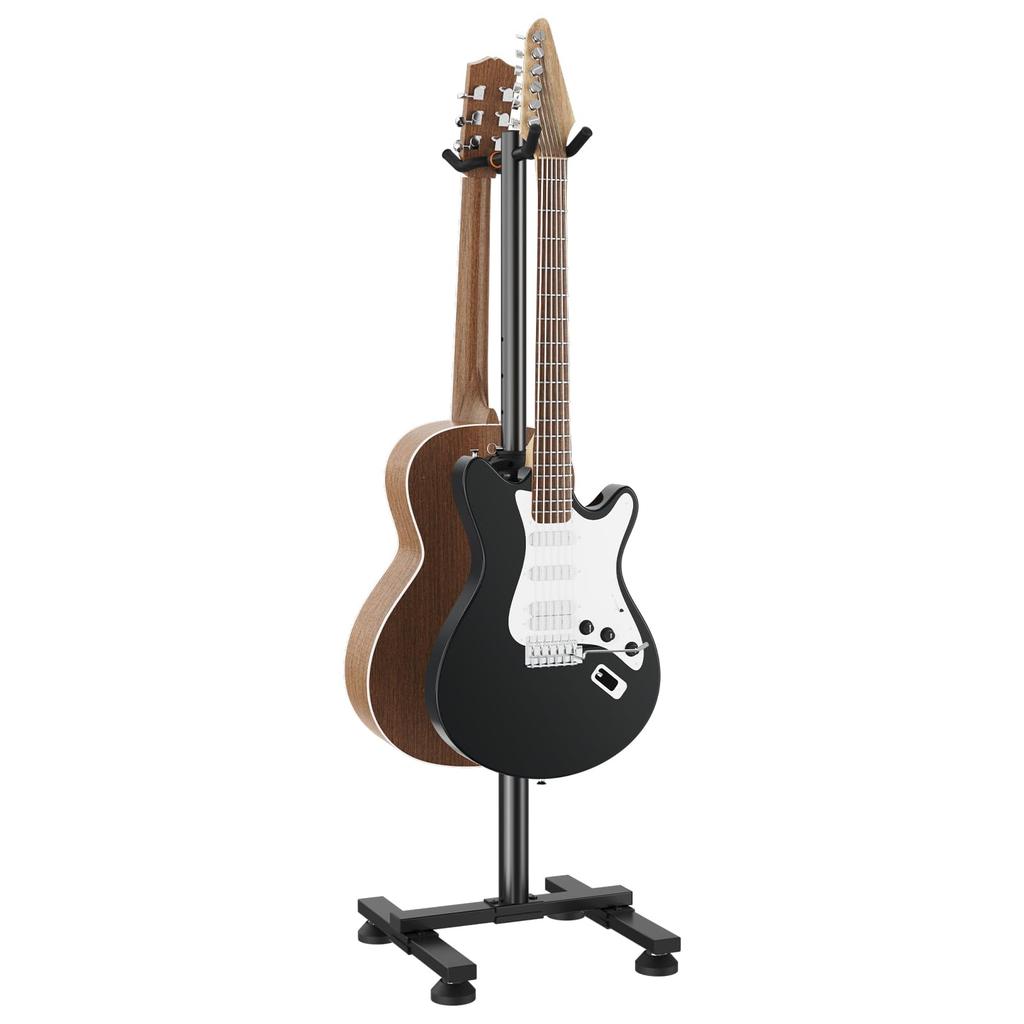 STRICH with 2 Holders for and Banjo Guitars FH-S2 Multi-Guitar Stand, Black, Acoustic, Electric, Bass,